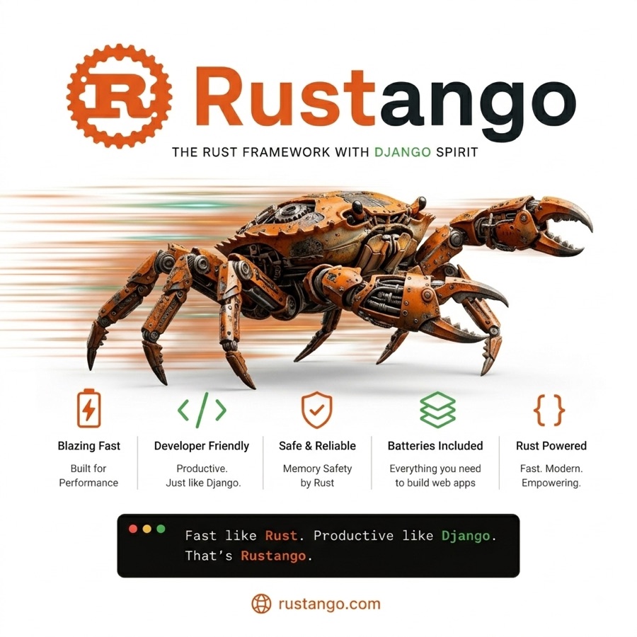 Rustango — the Rust framework with Django spirit